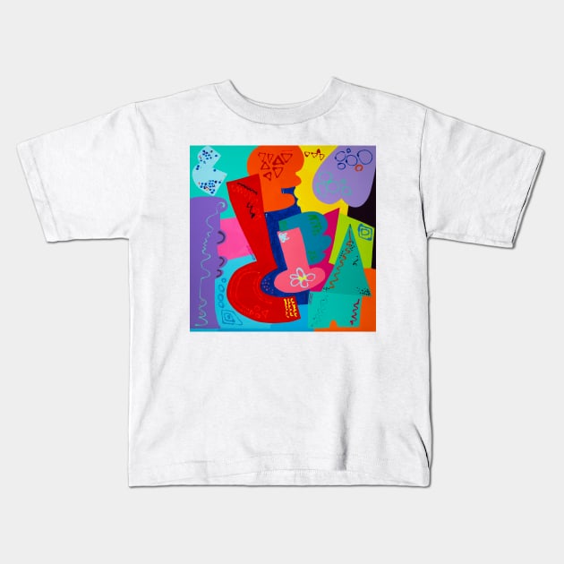 Colors in Any Shape or Form - My Original Art Kids T-Shirt by MikeMargolisArt